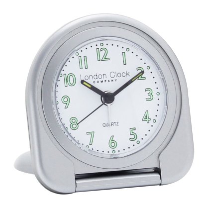 London Clock Company Silver Flip Alarm Clock