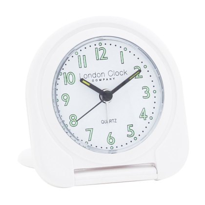 London Clock Company White Flip Alarm Clock