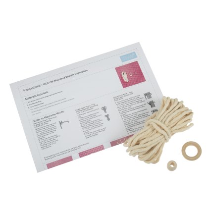 Trimits Macrame Wreath Hanging Decoration Kit Cream