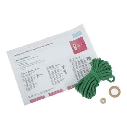 Trimits Macrame Wreath Hanging Decoration Kit Green