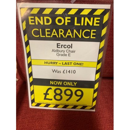 Ercol Aldbury Chair in Grade F fabric - EX DISPLAY