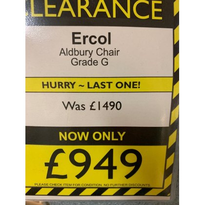 Ercol Aldbury Chair in Grade G fabric - EX DISPLAY COPY