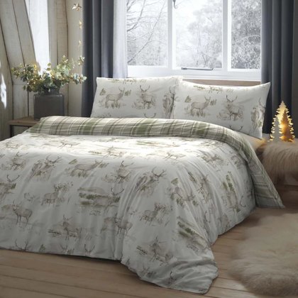 D&D Broxburn Check Single Duvet Cover Set