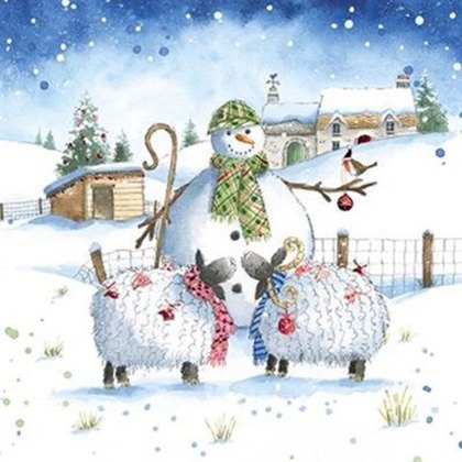 Paper House Snowman and his Sheep Boxed Cards