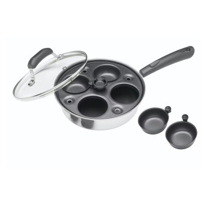 KitchenCraft Aluminium Coated Four Hole Egg Poacher KitchenCraft Aluminium Coated Four Hole Egg Poacher