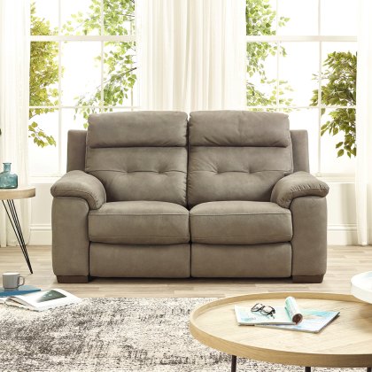 Aries 2 Seater Recliner Sofa in Charcoal Grey
