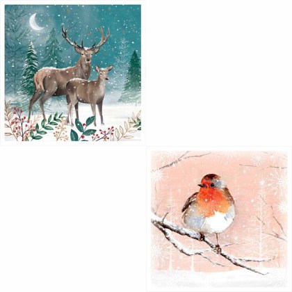 Otter House Snow is Falling RSPB Luxury Xmas Cards