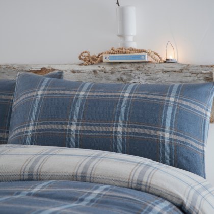 Appletree Aviemore Check Blue Duvet Cover Set