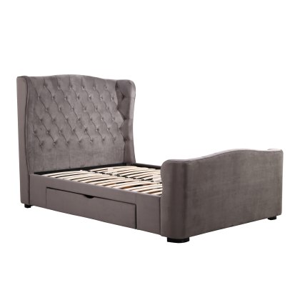 Paris 2 Drawer Storage Bed in Velvet Slate