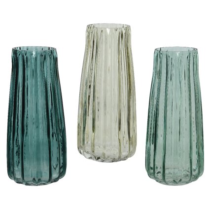 Kaemingk Assorted Colours Glass Green Vase