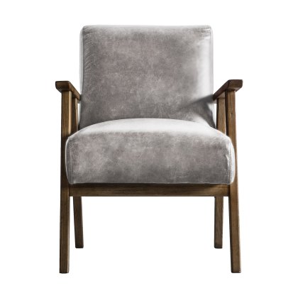 Quebec Accent Chair in Pebble linen