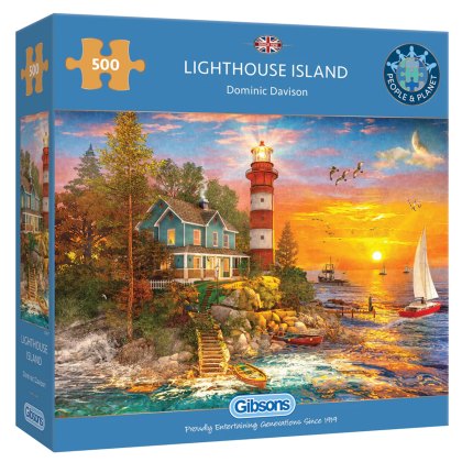 Gibsons Lighthouse Island 500Pc Puzzle Gibsons Lighthouse Island 500Pc Puzzle