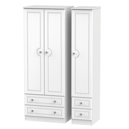 Krystal Tall Triple 2 Drawer + Drawer Wardrobe Krystal Tall Triple 2 Drawer + Drawer Wardrobe