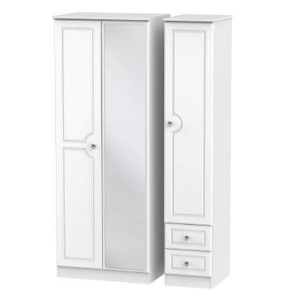 Krystal Tall Triple Mirror + Drawer Wardrobe Krystal Tall Triple Mirror + Drawer Wardrobe