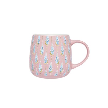 Siip the cottage Pink with blue flowers floral mug Siip the cottage Pink with blue flowers floral mug