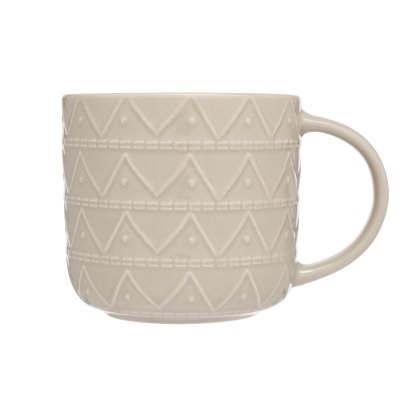 Siip embossed triangles mug sage