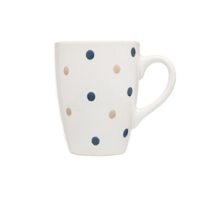 Siip reactive glaze spot mug blue & beige