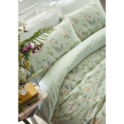 Laura Ashley Summer Palace Eau De Nil Duvet Cover Set
