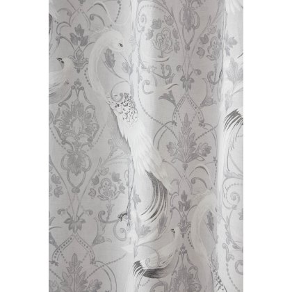 Laura Ashley Tregaron Silver Ready Made Curtains