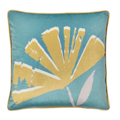 Fusion Alma Teal & Ochre Outdoor Cushion Fusion Alma Teal & Ochre Outdoor Cushion