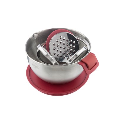 Bakehouse Stainless Steel 4.5 Litre mixing bowl with graters and Sieve