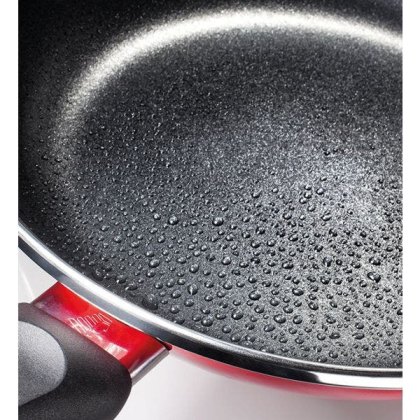 Essentials Enamel 2 Piece Non-Stick Red Frying Pan Set