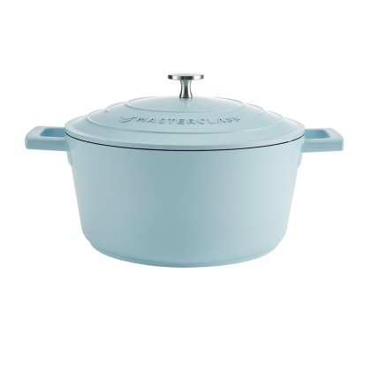 MasterClass 4L Aluminium Casserole Dish, Sky Blue