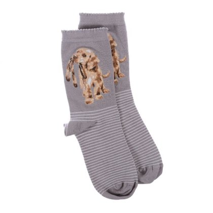 Wrendale Grey Hopeful Labrador Socks Wrendale Grey Hopeful Labrador Socks
