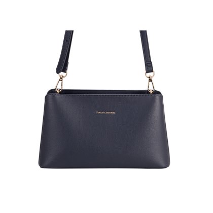 David Jones Navy Zip Shoulder Bag