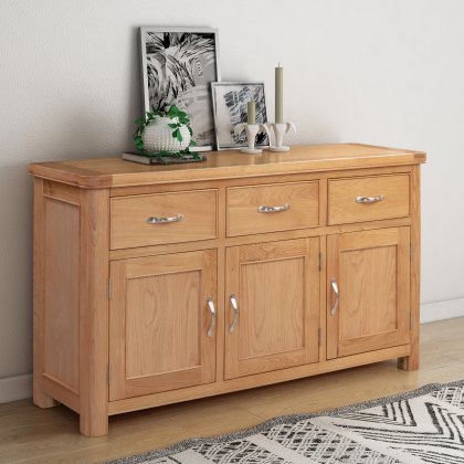 Gloucester Oak 3 Door 3 Drawer Sideboard Gloucester Oak 3 Door 3 Drawer Sideboard