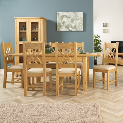 Gloucester Oak 1.4m Extending table & 6 Chairs Gloucester Oak 1.4m Extending table & 6 Chairs