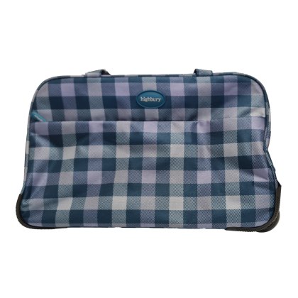Highbury Blue Plaid Cabin Weekend Trolley Bag