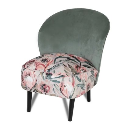 Evie Accent chair in Sage botanical