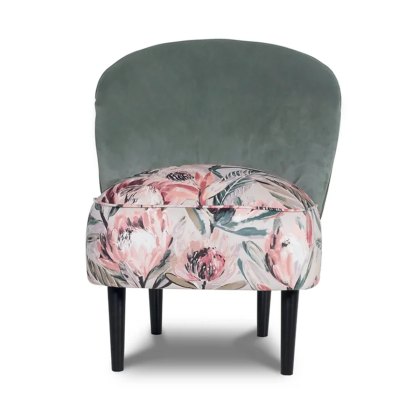 Evie Accent chair in Sage botanical