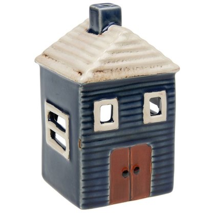 Village Pottery Dark Blue House Tealight Village Pottery Dark Blue House Tealight