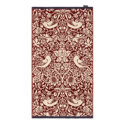 Morris & Co Strawberry Thief Red Towels