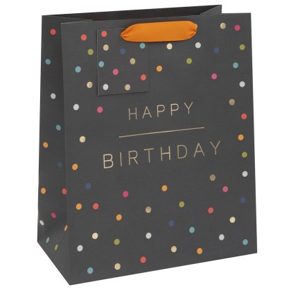 Glick Large Spotted Happy Birthday Gift Bag
