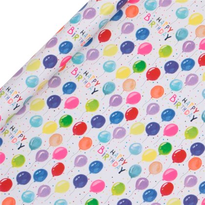 Glick Birthday Balloons Neon Roll of Gift Wrap Glick Birthday Balloons Neon Roll of Gift Wrap