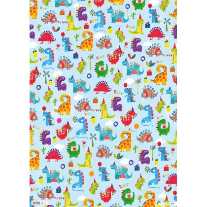 Glick Dinosaur Roars Gift Wrap