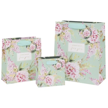 Glick Small Peonies and Foxglove Gift Bag