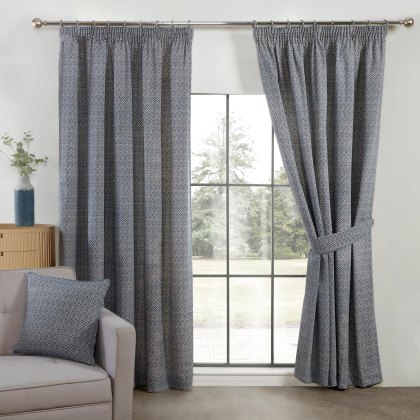 Sundour Aztec Navy Ready Made Curtains Sundour Aztec Navy Ready Made Curtains