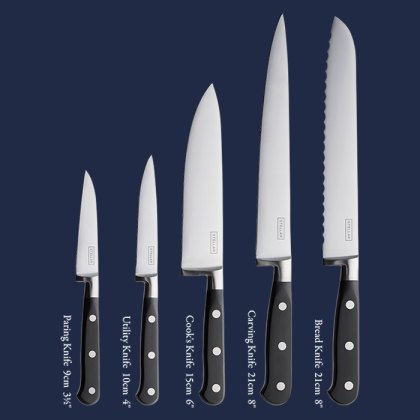 Stellar Classic 5 Piece Knife Block Wood