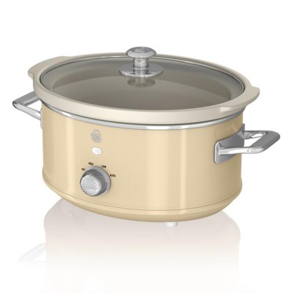 Swan 3.5L Slow Coker - Retro Cream Swan 3.5L Slow Coker - Retro Cream