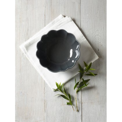 M.M Living Grey Scallop Large Nibble Bowl