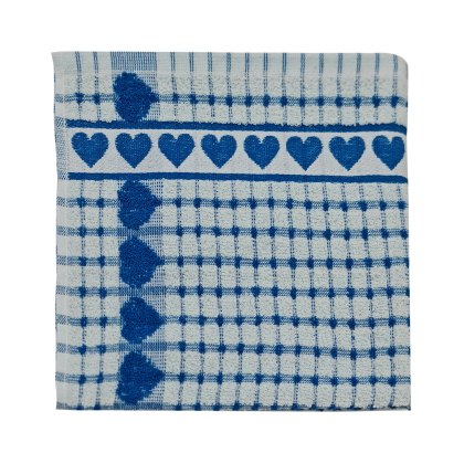 Heart Terry Aqua Tea Towel Heart Terry Aqua Tea Towel