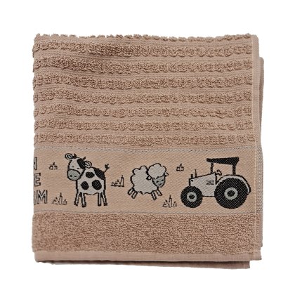 Brown On The Farm Tea Towel