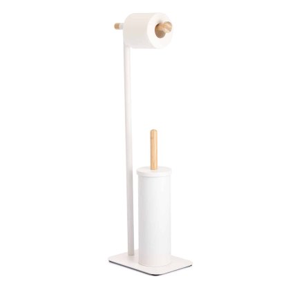 Showerdrape Sonata White Toilet Roll & Brush Combo Showerdrape Sonata White Toilet Roll & Brush Combo