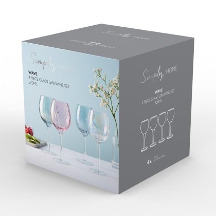 Simply Home 4 Piece Glass Gin/Wine Set