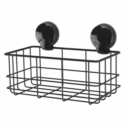 Showerdrape Suctionloc Bottle Basket Black Showerdrape Suctionloc Bottle Basket Black