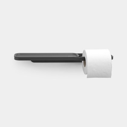 Brabantia Mindset Toilet Roll Holder with Shelf Grey Brabantia Mindset Toilet Roll Holder with Shelf Grey
